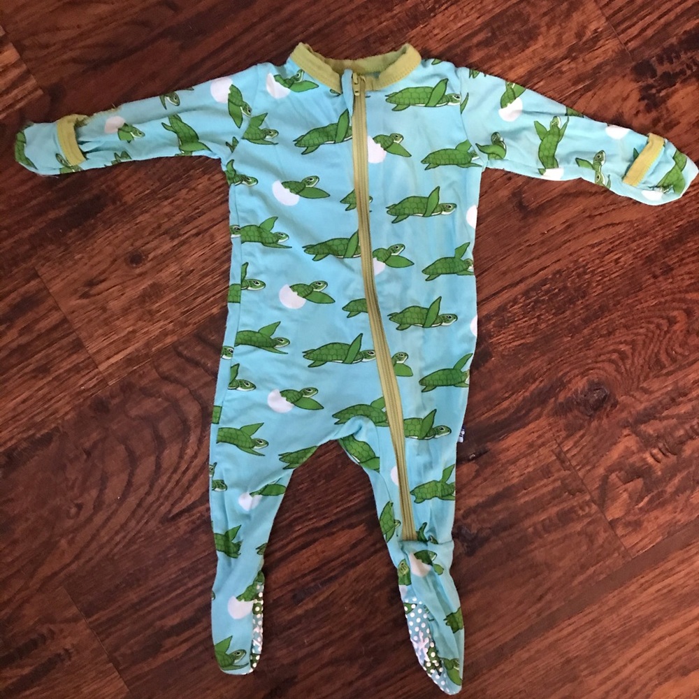 Kickee Pants Turtle Zip Footie